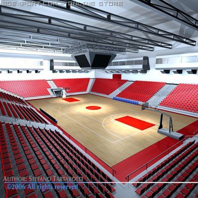 basketball arena 3D Model .c4d .max .obj .3ds .fbx .stl .blend 