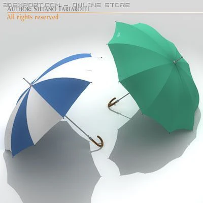umbrellas 3D Model .c4d .max .obj .3ds .fbx .stl .blend 