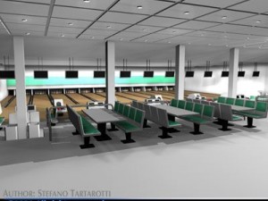 bowling building Modèle 3D