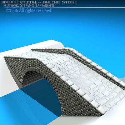stone bridge 3D मॉडल .c4d .max .obj .3ds .fbx .stl .blend 