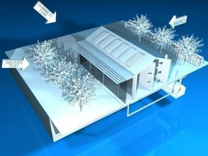 ecological house cutaway 3D Model