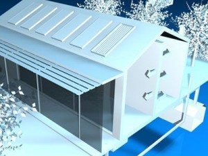 ecological house cutaway 3D-Modell