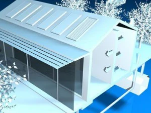 ecological house cutaway 3D Model