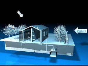 ecological house cutaway 3D-Modell