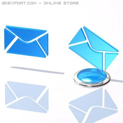 e-posta logosu 3D Model .c4d .max .obj .3ds .fbx .stl .blend