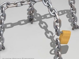 chains and padlock Modelo 3D