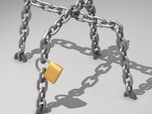 chains and padlock Modèle 3D