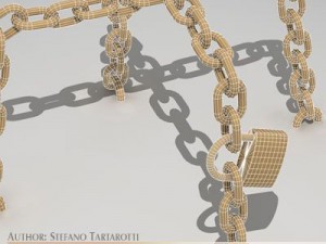 chains and padlock Modèle 3D