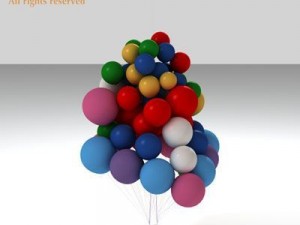 cluster balloons 3D 模型