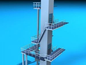diving tower 3Dモデル