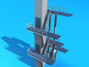 diving tower 3Dモデル