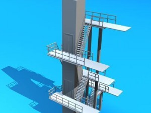 diving tower 3Dモデル