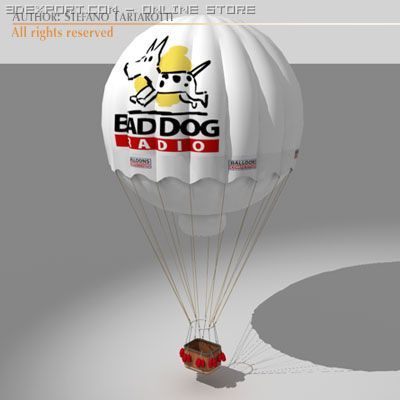 gas balloon 3Dモデル .c4d .max .obj .3ds .fbx .stl .blend 
