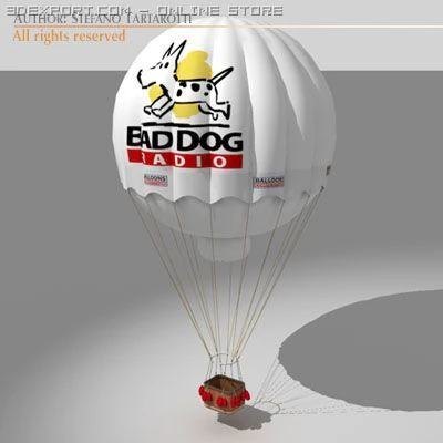 gas balloon 3D Model .c4d .max .obj .3ds .fbx .stl .blend