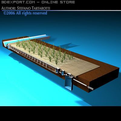 constructed wetland 3Dモデル .c4d .max .obj .3ds .fbx .stl .blend 