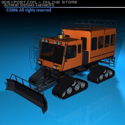 snowcat passengers Model 3D .c4d .max .obj .3ds .fbx .stl .blend 