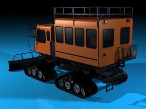 snowcat passengers Model 3D