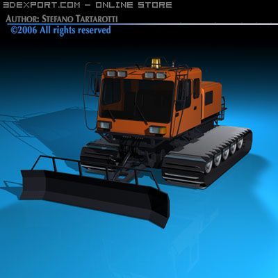 snowcat with tracks Model 3D .c4d .max .obj .3ds .fbx .stl .blend 