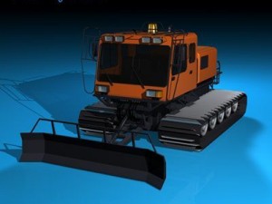 snowcat with tracks Modelo 3D