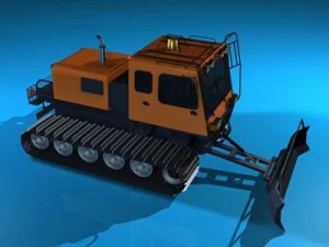 snowcat with tracks 3D Model