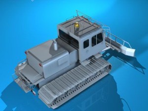 snowcat with tracks Model 3D