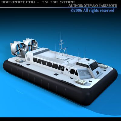 hovercraft 3D-Modell .c4d .max .obj .3ds .fbx .stl .blend 