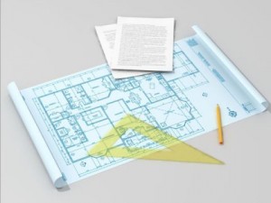 architect desk set Model 3D