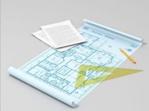 architect desk set Model 3D