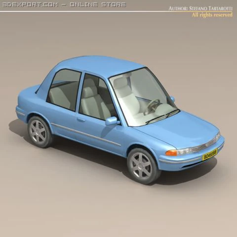 Cartoon-Auto 1 3D Modell .c4d .max .obj .3ds .fbx .stl .blend 