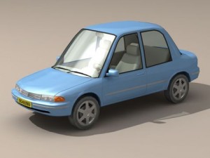 cartoon car 1 3D Model