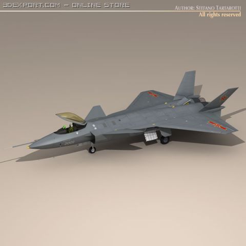 chengdu j20 3D मॉडल .c4d .max .obj .3ds .fbx .stl .blend 