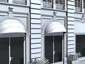 european building front 3D मॉडल