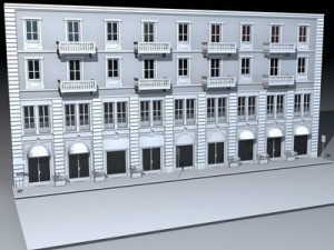 european building front 3D मॉडल