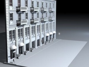 european building front 3D मॉडल