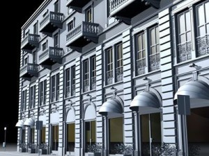 european building front 3D मॉडल