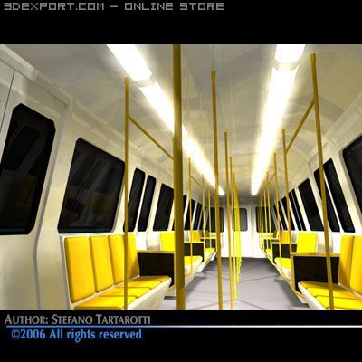 subway train 2 3D Model .c4d .max .obj .3ds .fbx .stl .blend 