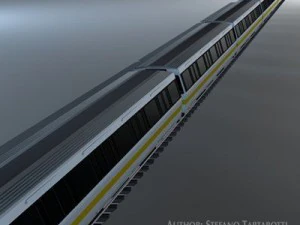 metropolitana treno2 senza interni Modello 3D