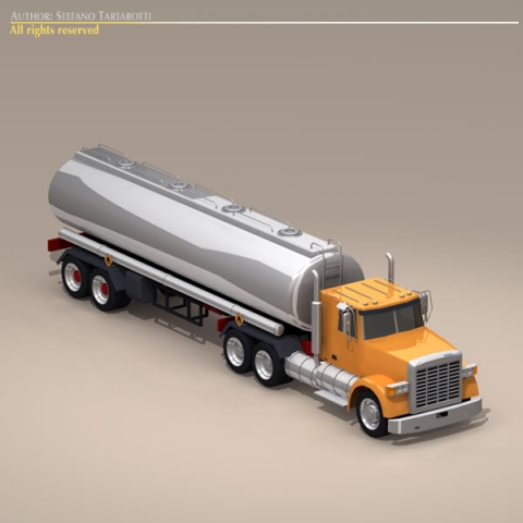 us tanker truck 3D Model .c4d .max .obj .3ds .fbx .stl .blend 