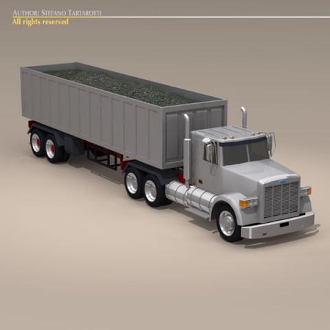 us construction truck Model 3D .c4d .max .obj .3ds .fbx .stl .blend