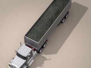 us construction truck Model 3D