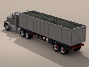 us construction truck Model 3D