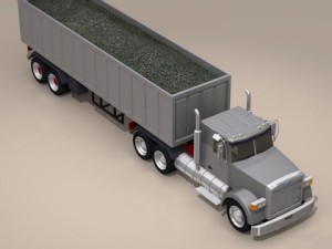 us construction truck Model 3D