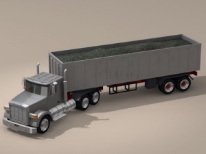 us construction truck Model 3D
