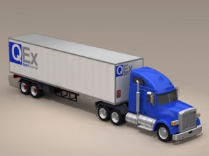 us freight truck 3D Model