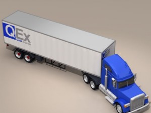 us freight truck 3D 模型