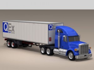 us freight truck 3D 模型