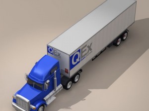 us freight truck 3D 模型