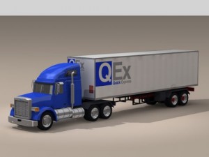 us freight truck 3D 模型