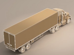 us freight truck 3D 模型