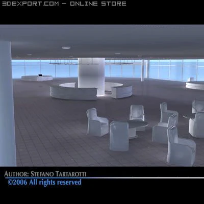 interior de concession&aacute;ria de autom&oacute;veis Modelo 3D .c4d .max .obj .3ds .fbx .stl .blend 